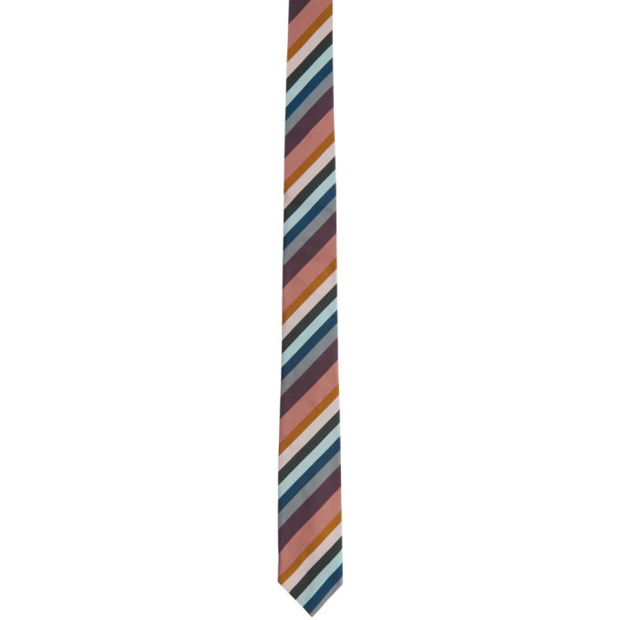 Photo: Paul Smith Multicolor Silk Stripe Tie