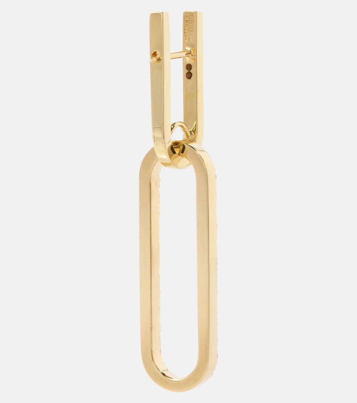 Bucherer Fine Jewellery Link 18kt gold hoop earrings with diamonds
