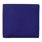 Balmain Blue Leather Bifold Wallet