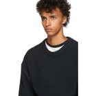 Kozaburo Black Raw Flat Seamer Sweatshirt