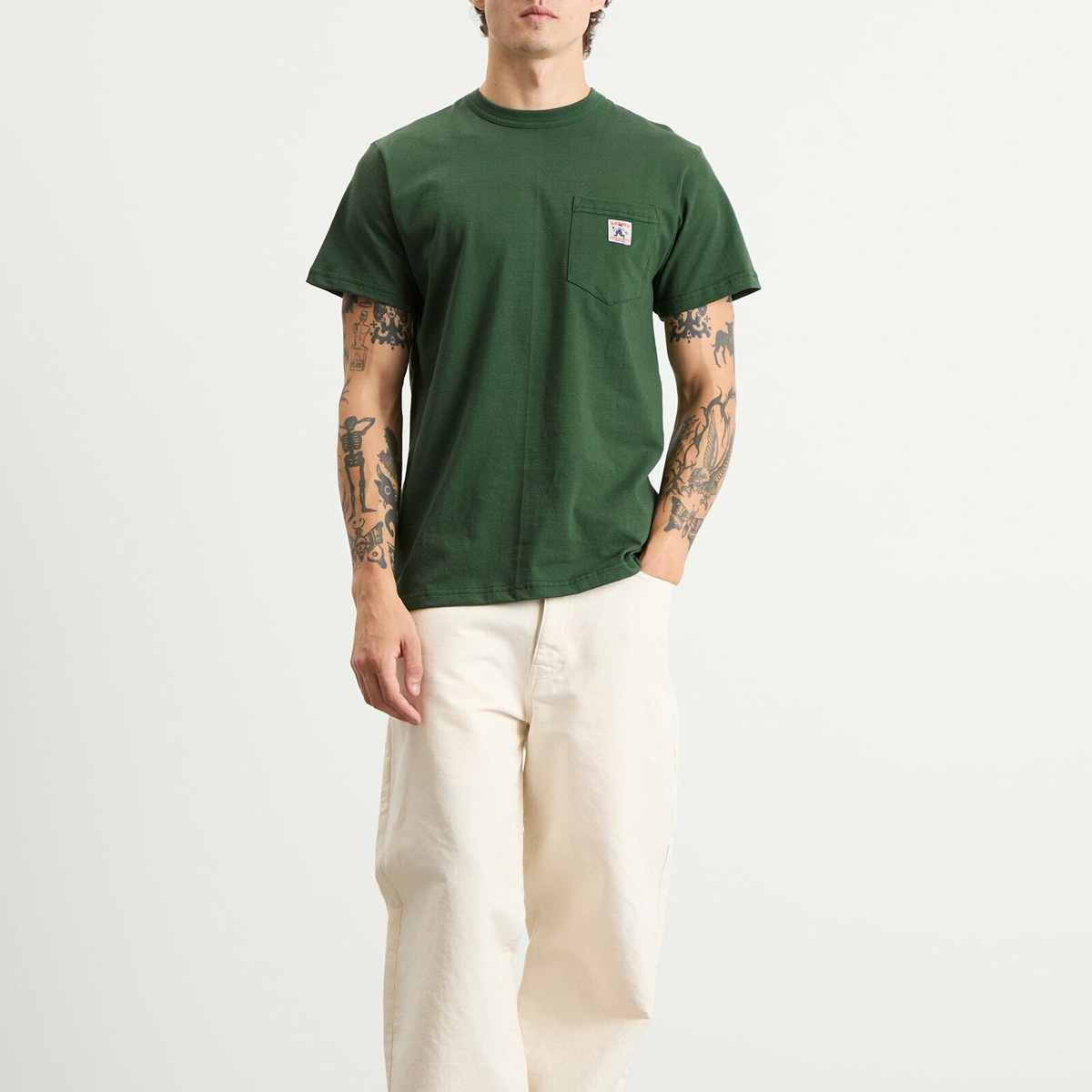Randy's Garments Men's Randy’s Garments  Logo Pocket T-Shirt in Dark Green