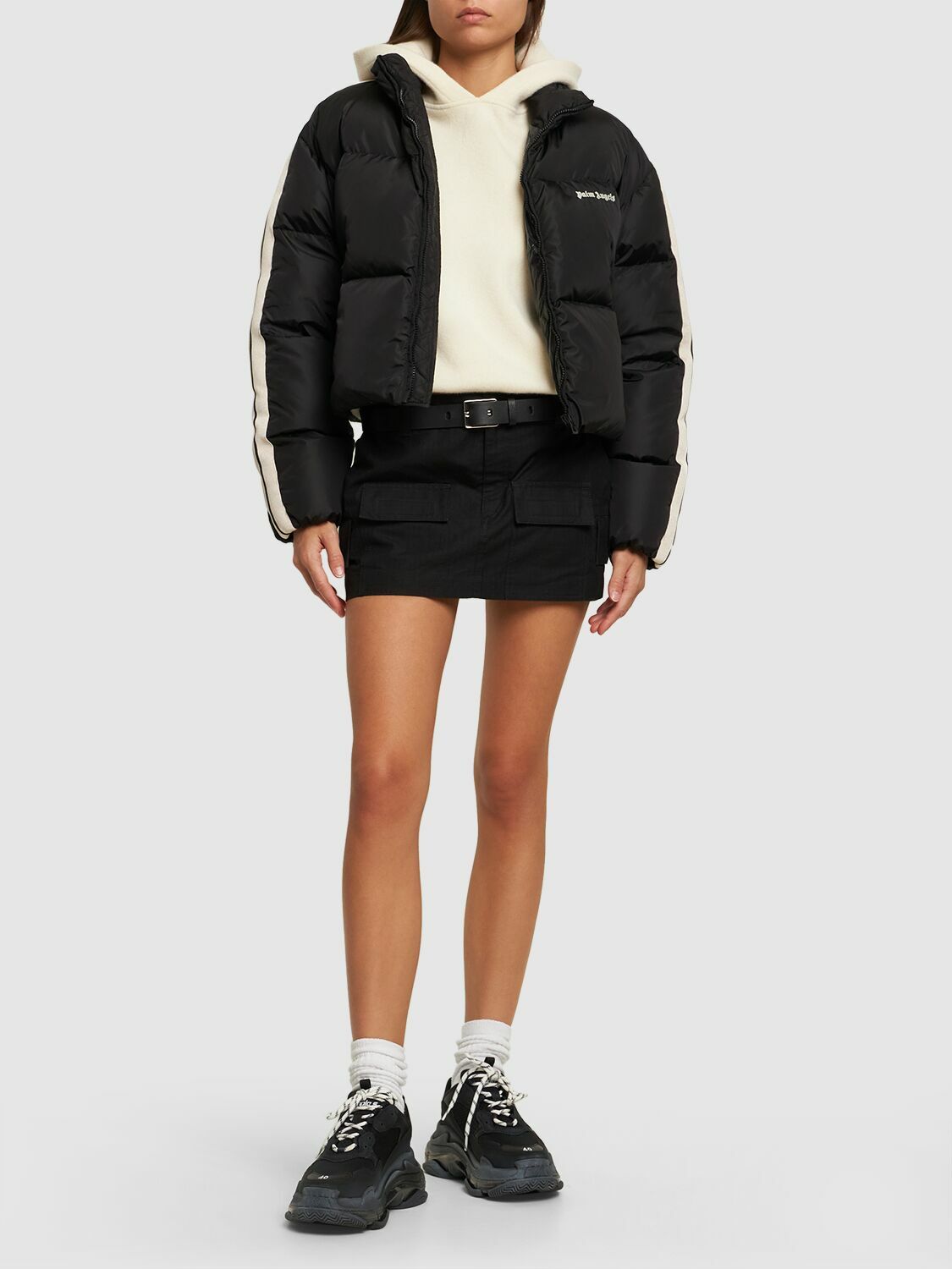 Palm Angels Women Paris Lw Cropped Denim Jacket