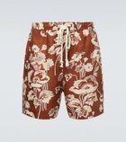 Commas Floral linen Bermuda shorts