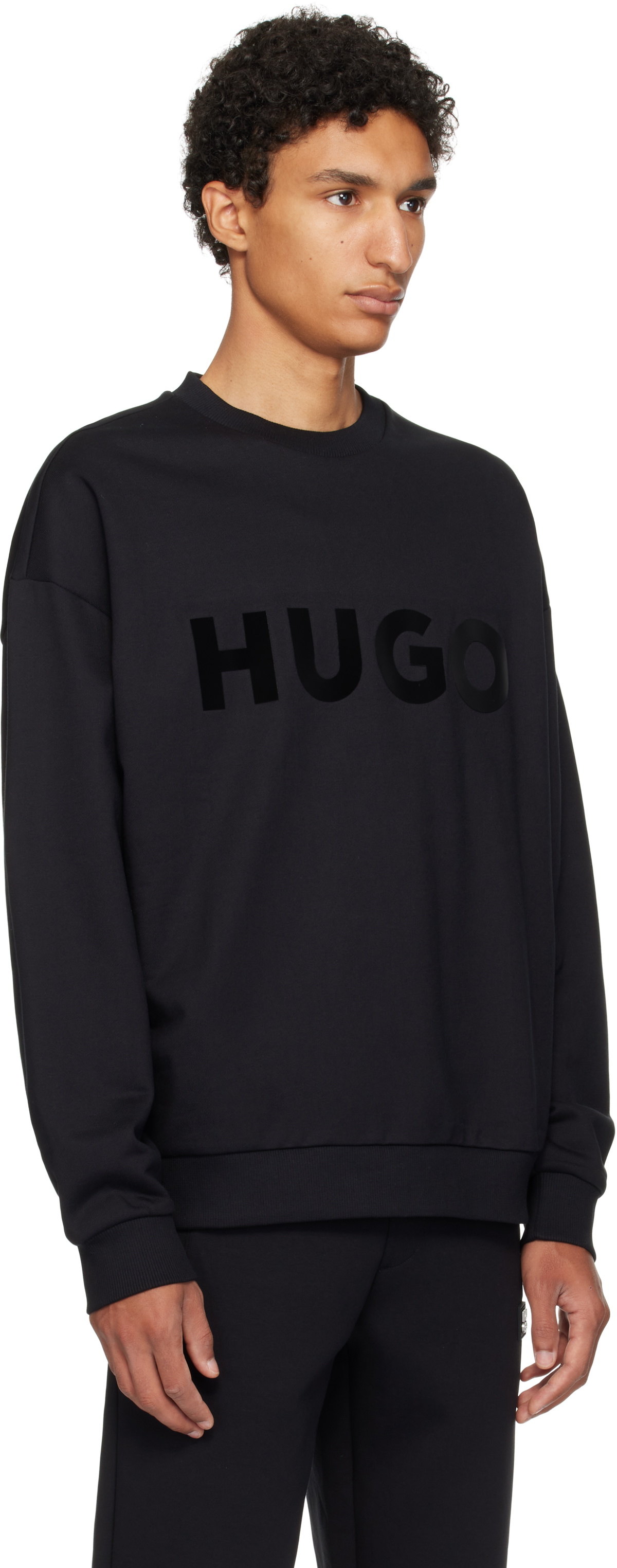 Hugo Black Oversize-Fit Sweatshirt