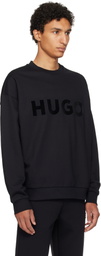 Hugo Black Oversize-Fit Sweatshirt
