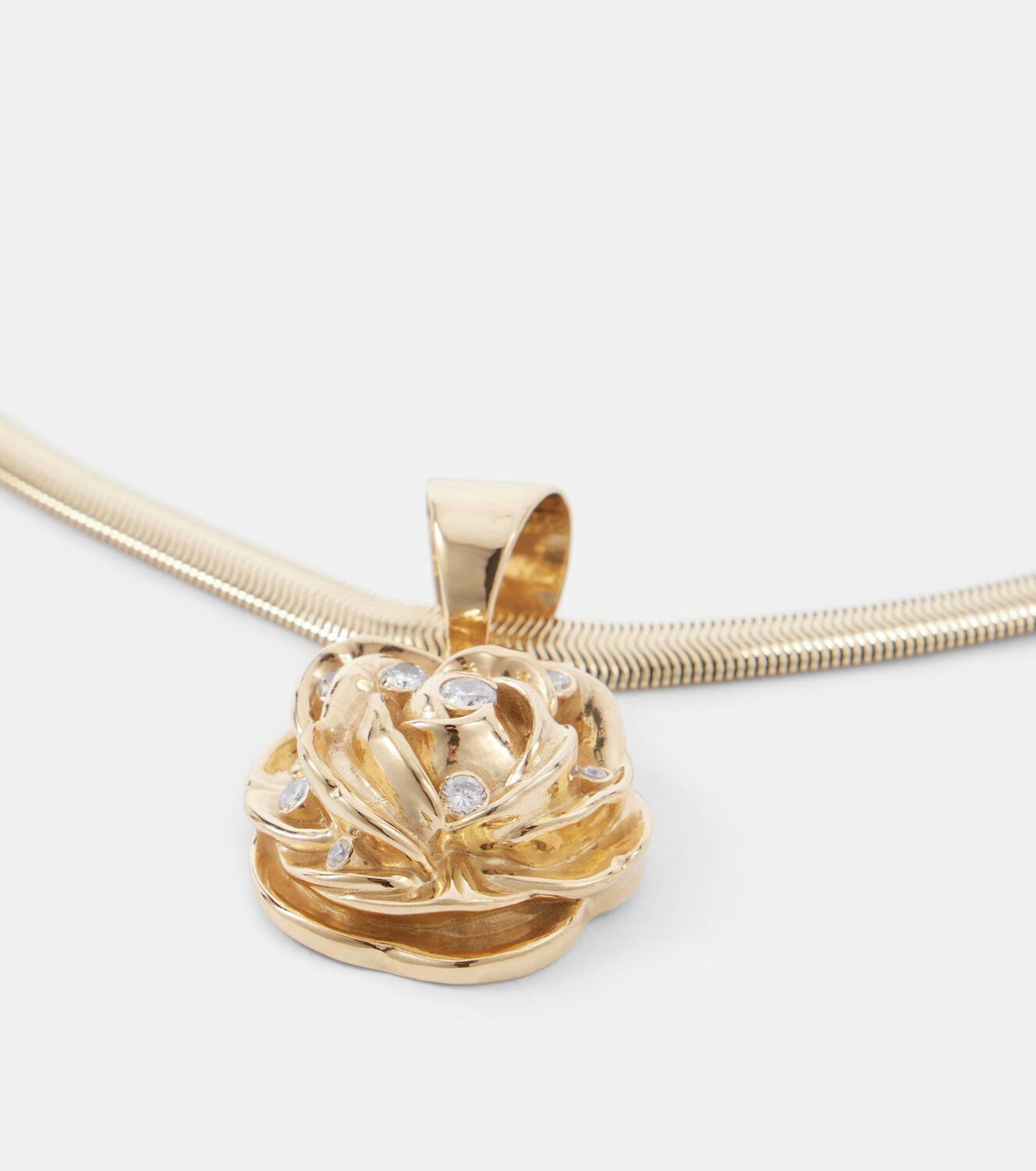 Magda Butrym Floral crystal-embellished pendant necklace