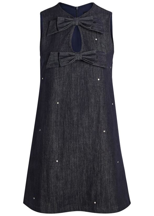 Photo: Sister Jane Curio Crystal-embellished Stretch-denim Mini Dress