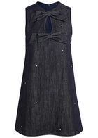 Sister Jane Curio Crystal-embellished Stretch-denim Mini Dress
