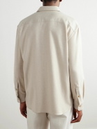 UMIT BENAN B - Wool and Cashmere-Blend Overshirt - Neutrals