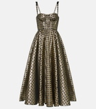 Giambattista Valli Jacquard A-line midi dress