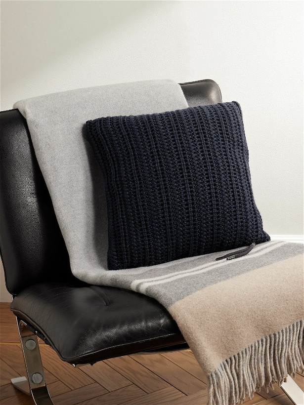 Photo: Brunello Cucinelli - Crocheted Cashmere Cushion