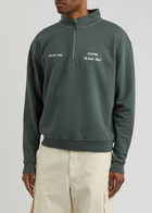 Club 1984 Signature Half-zip Cotton Sweatshirt Grey