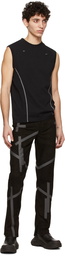 HELIOT EMIL Black Taped Leather Pants