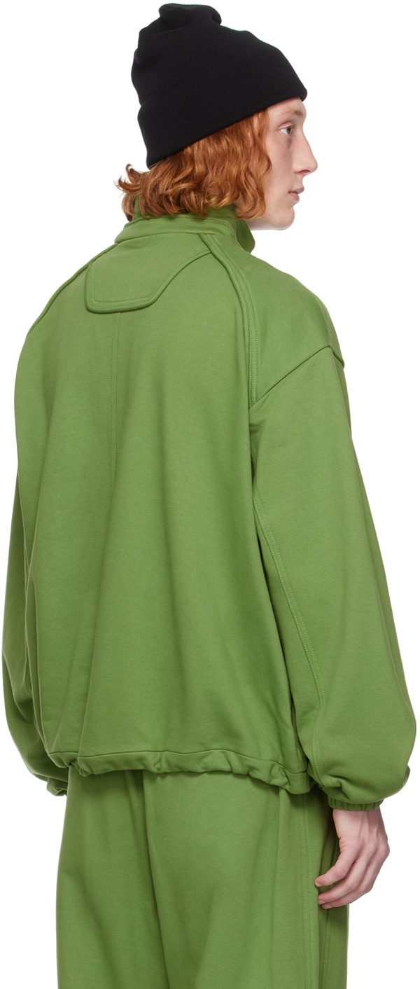 Juun.J Green Quarter-Zip Sweater