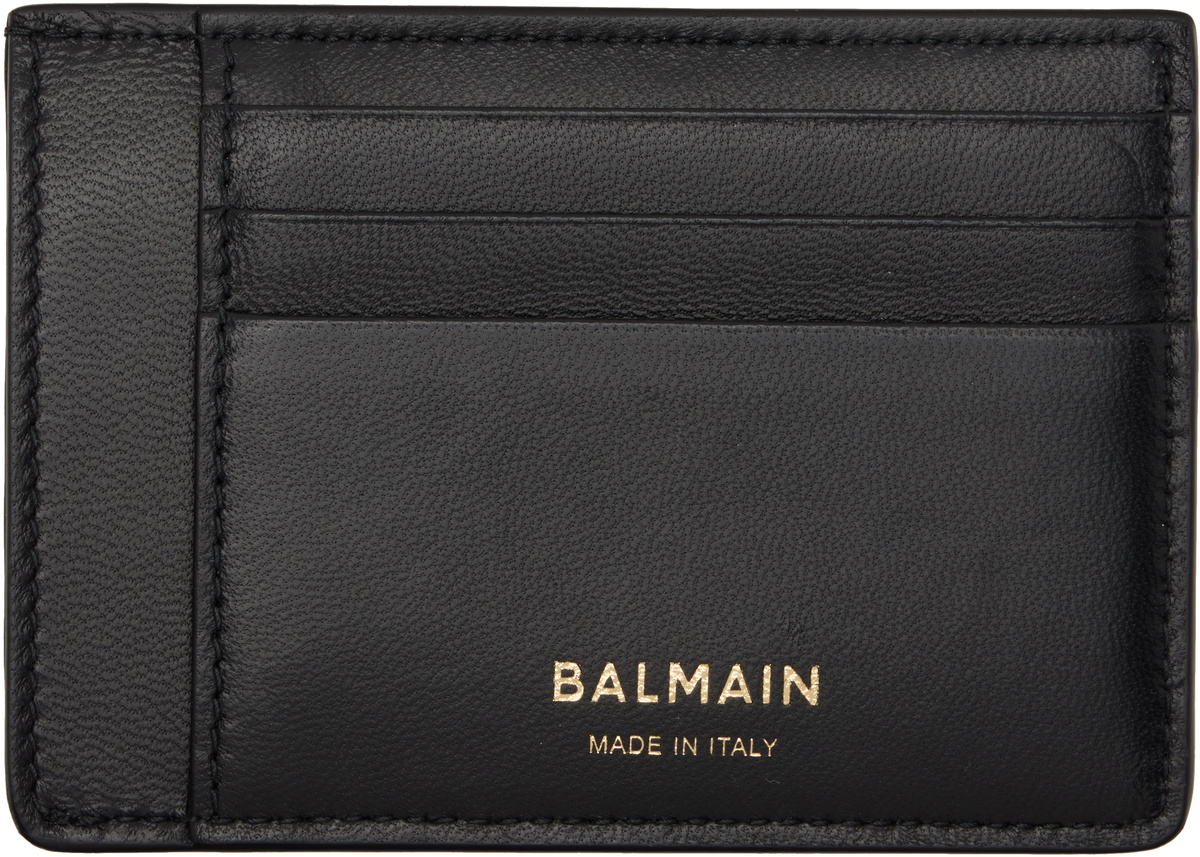 【超美品】BALMAIN HOMME　バルマン　トラッカーウォレット　デカルナン Balmain - Black Pulse Leather Wallet