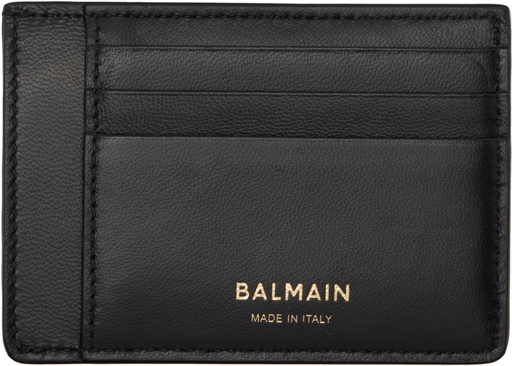 Photo: Balmain Black Calfskin Leather Anthem Card Holder