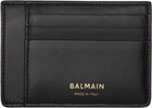 Balmain Black Calfskin Leather Anthem Card Holder