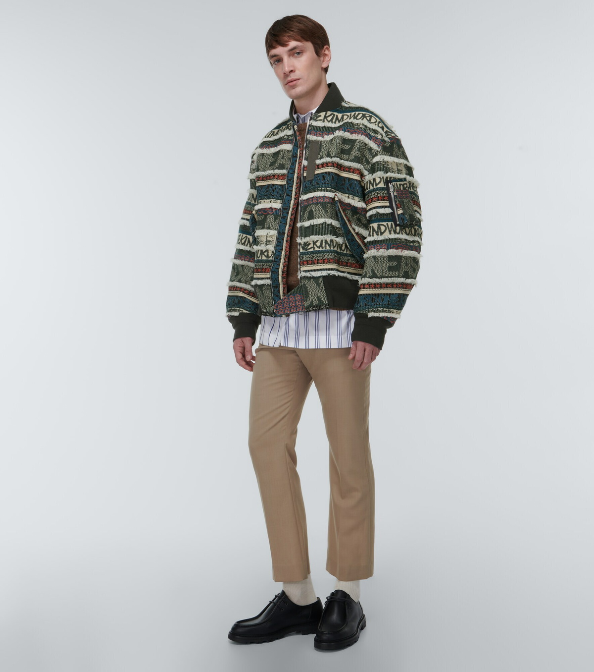 Sacai - Sacai x Eric Haze Embroidery Knit Blouson | HBX