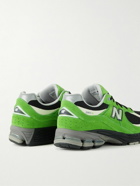 New Balance - 2002R Leather-Trimmed Suede and Mesh Sneakers - Green
