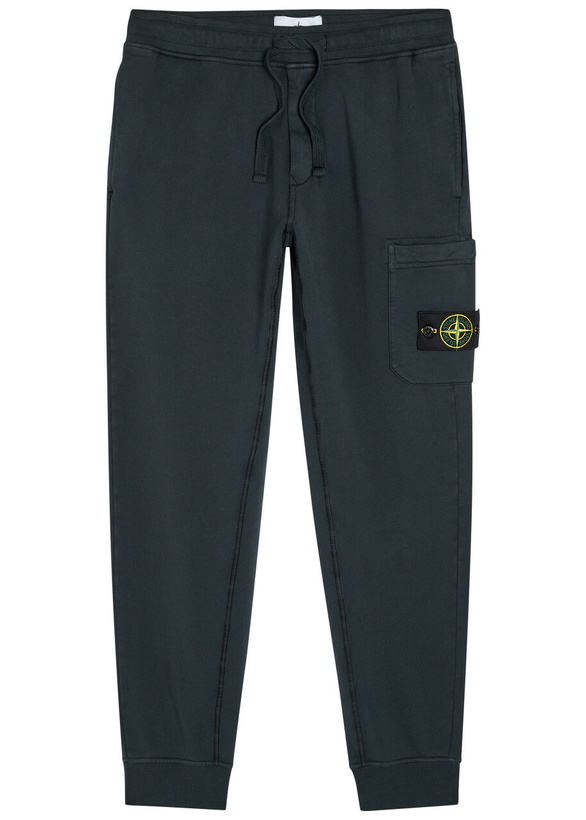 Photo: Stone Island Logo Cotton Sweatpants Navy