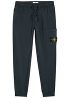 Stone Island Logo Cotton Sweatpants Navy