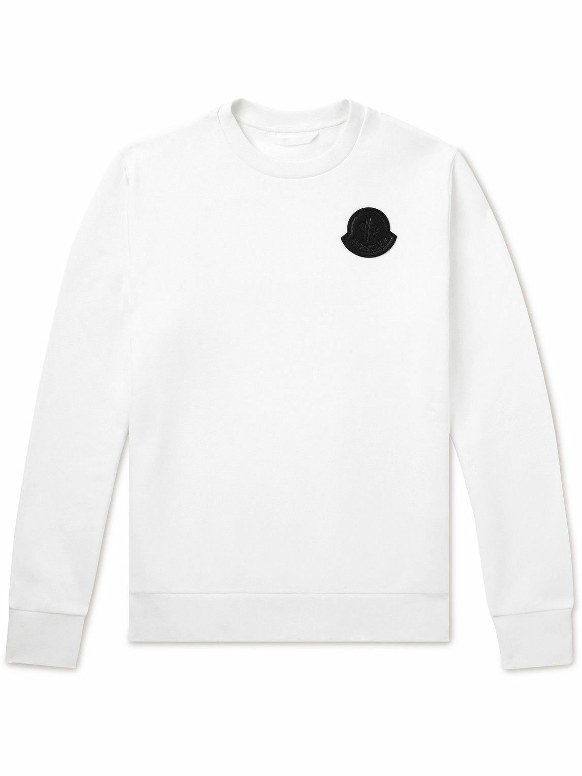 Moncler - Logo-Appliquéd Cotton-Jersey Sweatshirt - White Moncler