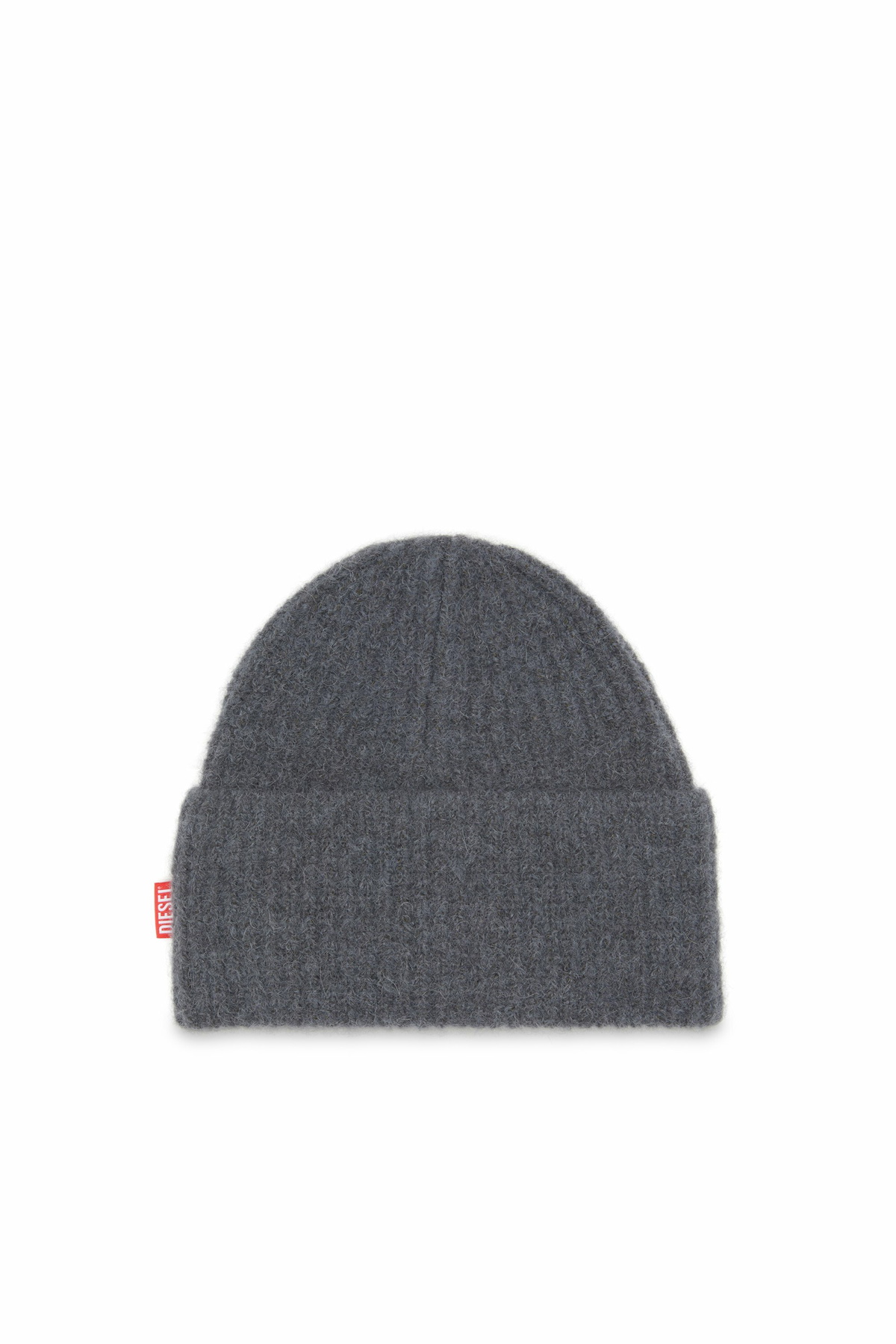 Diesel Ribbed alpaca beanie - Knit caps - Unisex - Grey