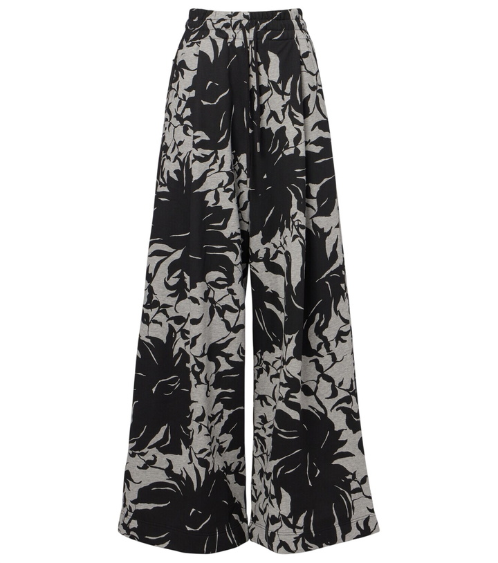 Photo: Dries Van Noten Floral pleated cotton jersey sweatpants