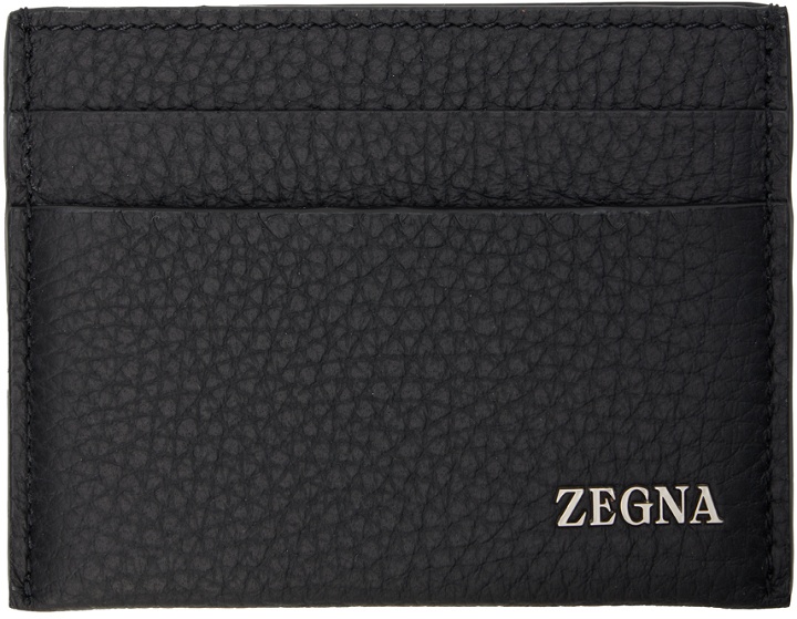 Photo: ZEGNA Black Simple Card Holder