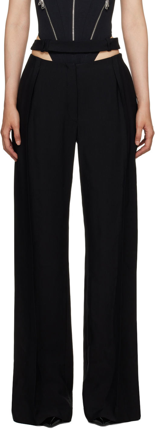 Mugler Black Fluid Trousers Mugler