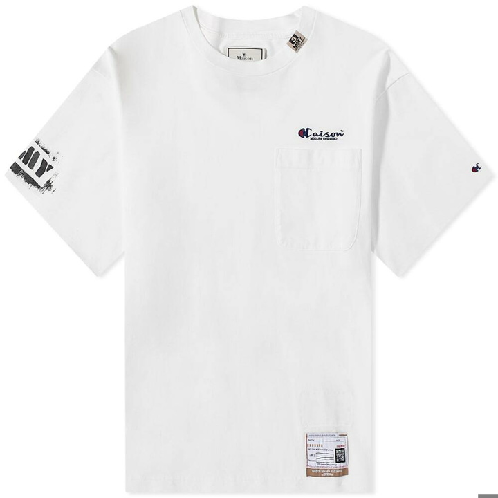 Photo: Maison MIHARA YASUHIRO Men's Printed Pocket T-Shirt in White