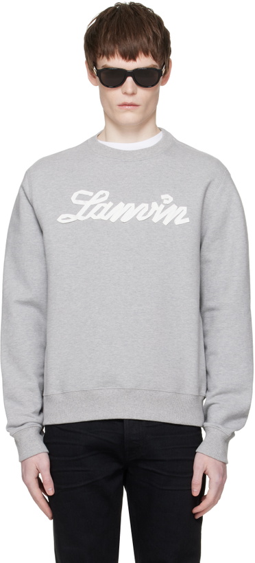 Photo: Lanvin Gray 'Lanvin Ribbon' Sweatshirt