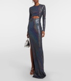 The Sei Sequined cutout gown
