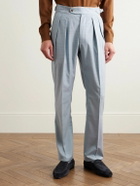Richard James - Hepworth Slim-Fit Pleated Wool Suit Trousers - Blue