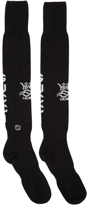 Photo: Gucci Black Knit Logo Sport Socks