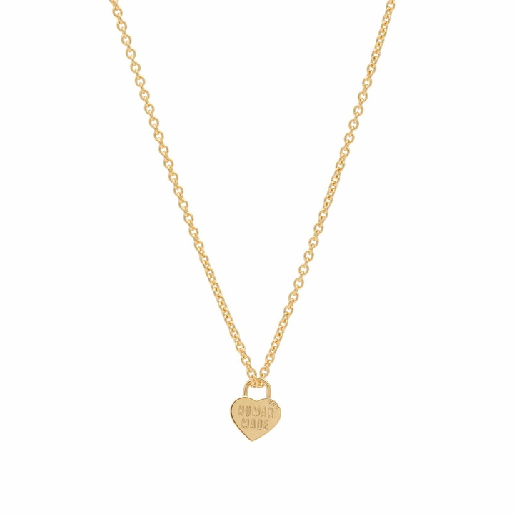 Photo: Human Made Men's Heart Silver Necklace in Gold 