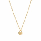 Human Made Men's Heart Silver Necklace in Gold 