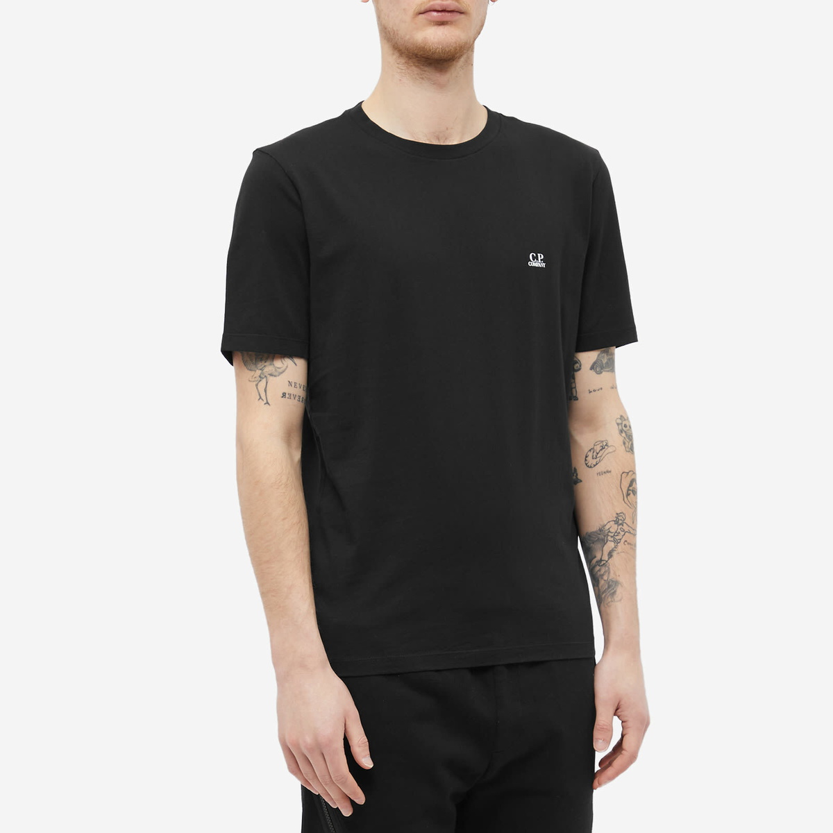 C.P. Company Men's Goggle Back Print T-Shirt in Black C.P.