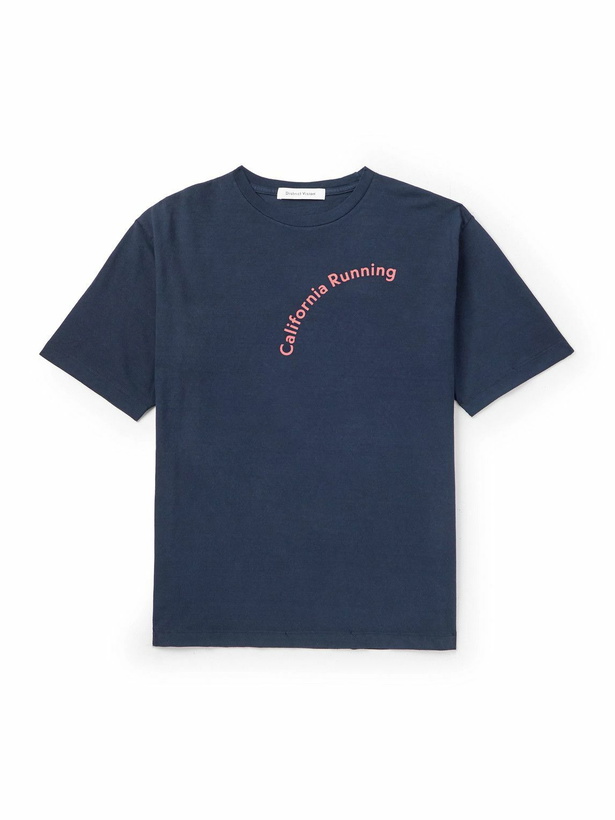 Photo: DISTRICT VISION - Garment-Dyed Printed Cotton-Jersey T-Shirt - Blue