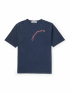 DISTRICT VISION - Garment-Dyed Printed Cotton-Jersey T-Shirt - Blue