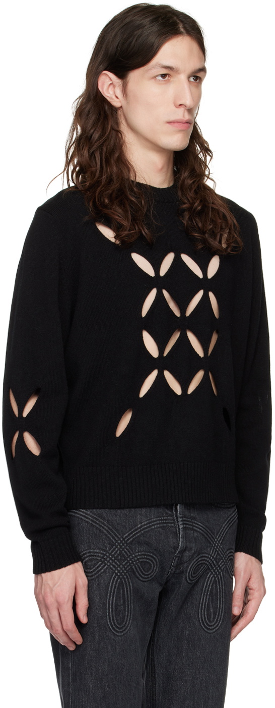 トップス stefan cooke 20aw Slashed Sweater Stefan Cooke Black Slashed Sweater Stefan Cooke