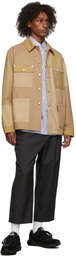 Comme des Garçons Homme Beige Cotton Duck Asymmetrical Jacket