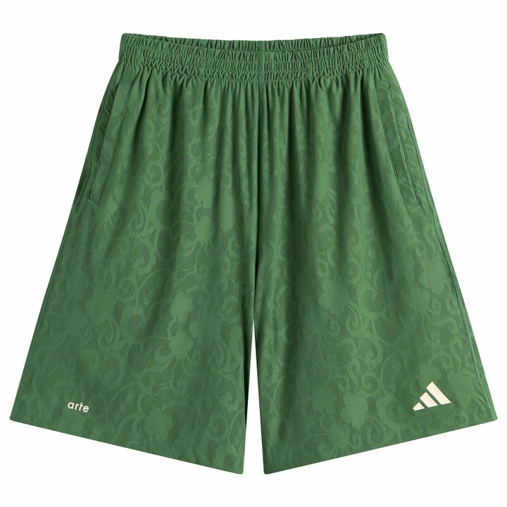 Photo: Adidas Men's x Arte Engineered Lace Shorts in Amazon Green/Off White