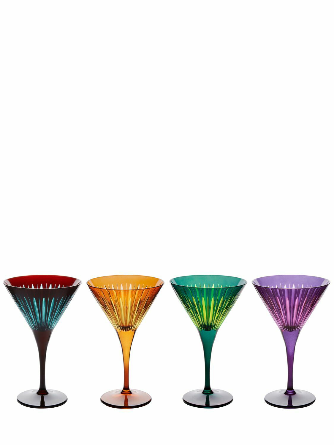 L'OBJET Set Of 4 Prism Martini Glasses