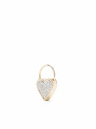 Yvonne Léon 9K Yellow Gold Creole Cadenas Coeur Diamond Single Drop Earring