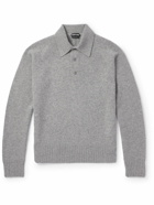 TOM FORD - Brushed Cashmere Polo Shirt - Gray