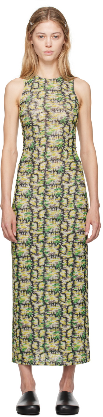 Eckhaus Latta Green Duet Maxi Dress