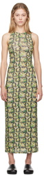 Eckhaus Latta Green Duet Maxi Dress