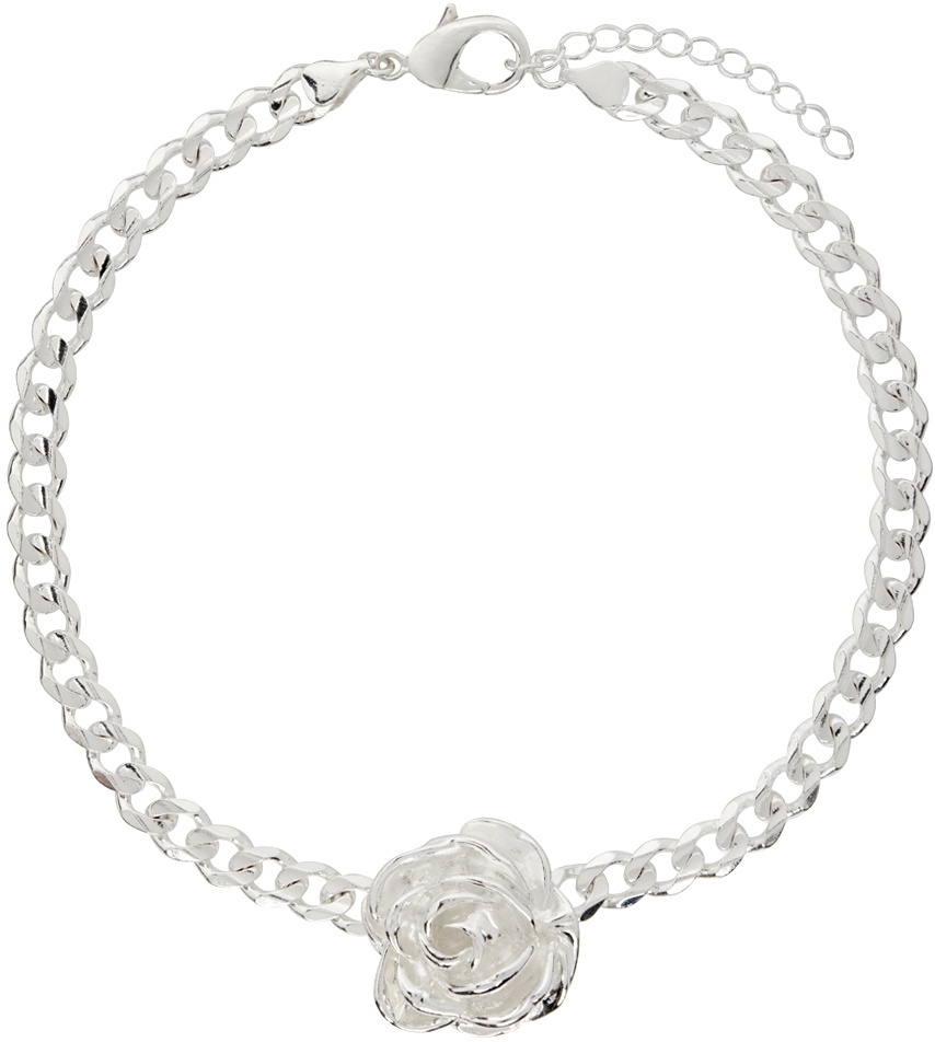 Magda Butrym Silver & White Double Crystal Beads & Pearl