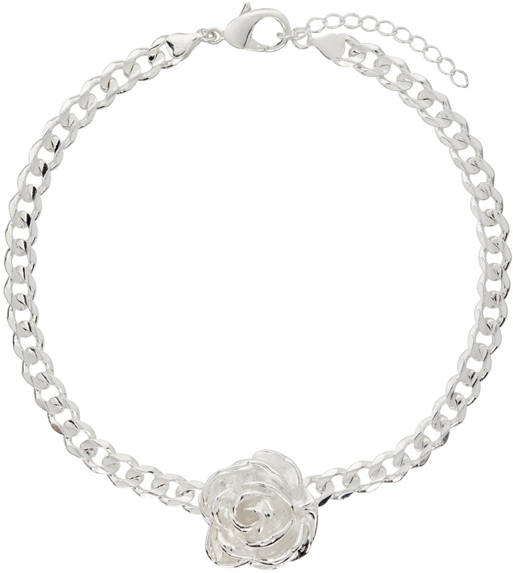 Photo: Magda Butrym Silver Rose Chain Necklace